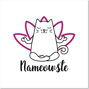 Namaste Cat Posters and Art